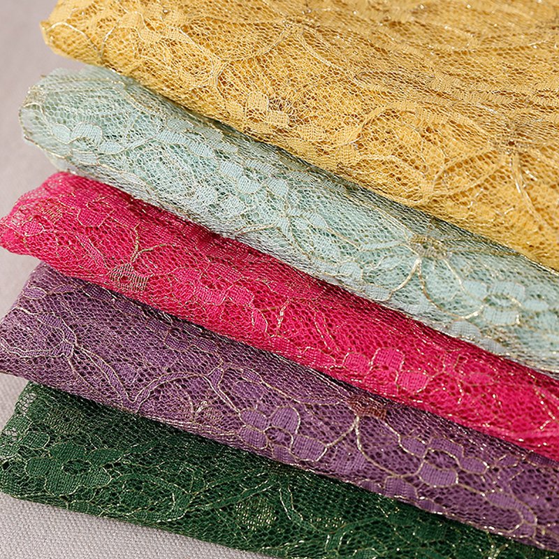 Lace Fabric Cutwork Solid Polyester for Apparel Wholesale Supplier 11